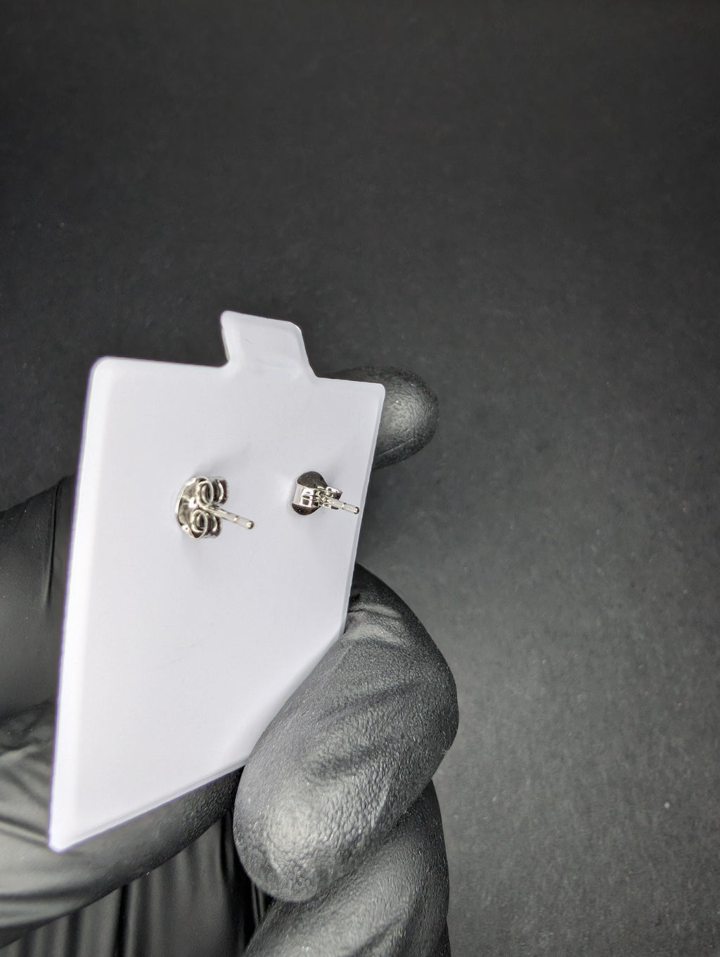 Solid 925 Sterling Silver 7.7mm CZ Square Cluster Stud Earrings