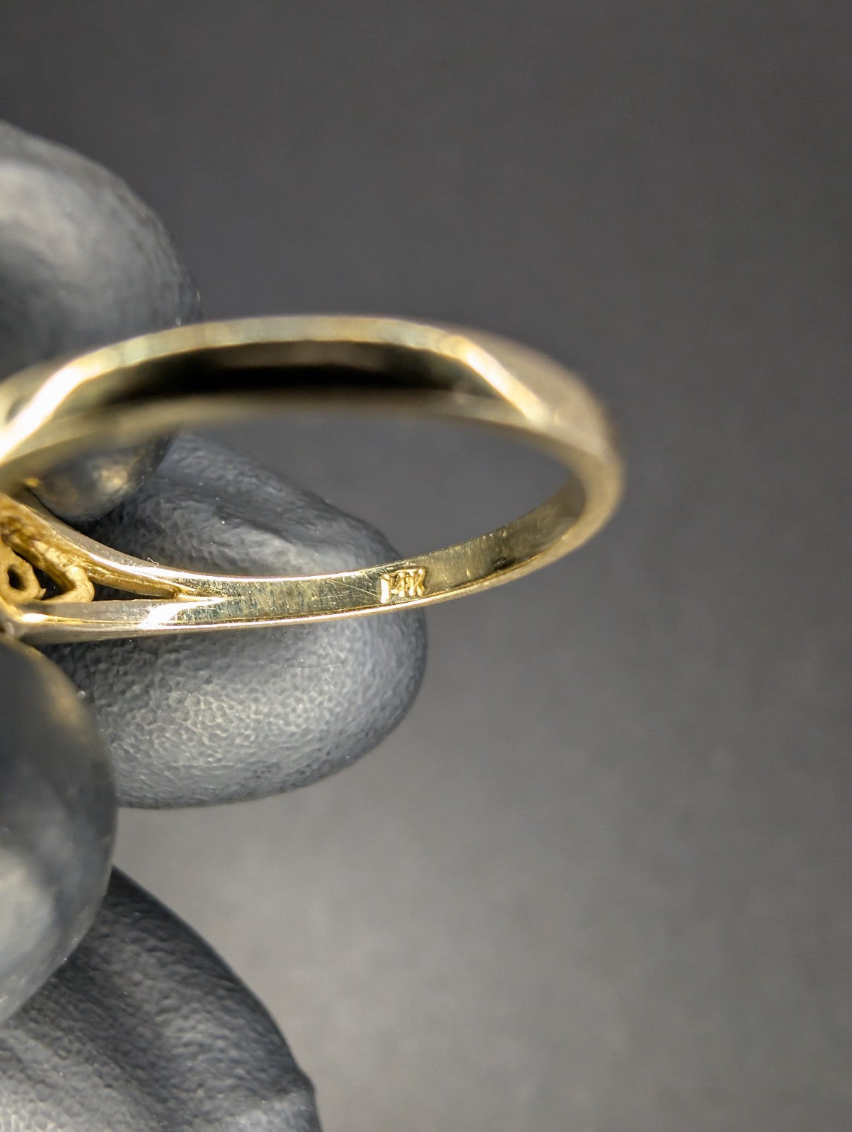 Vintage Solid 14k Yellow Gold Marquis Cut Ruby and Diamond Ring Size 5.75