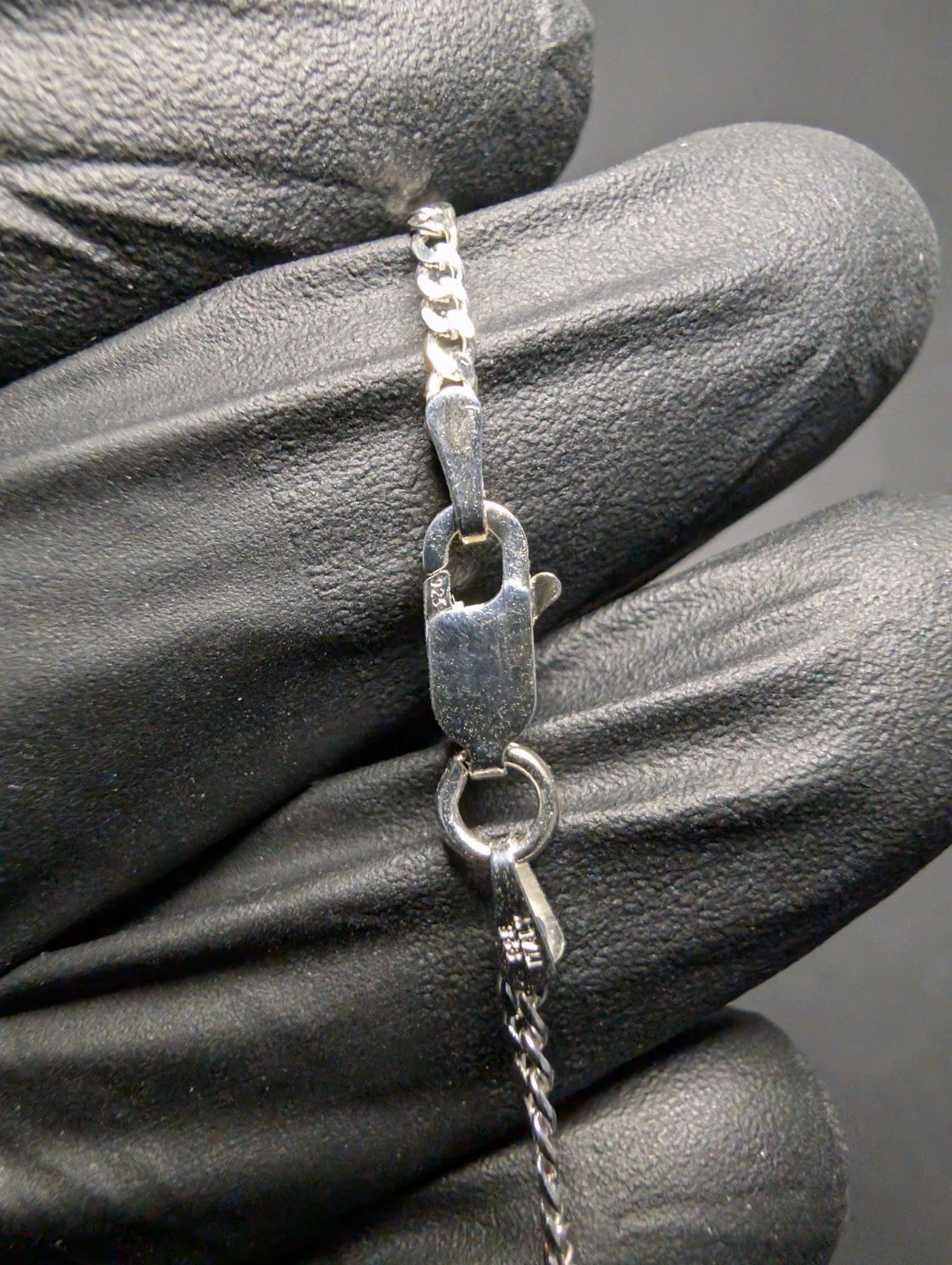 Solid 925 Italian Sterling Silver 18" 1.9mm Flat Cuban Necklace