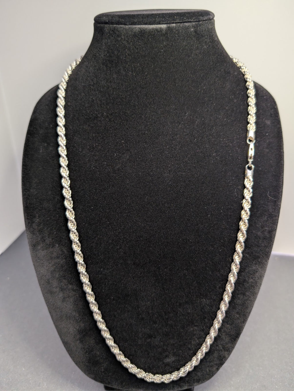 Solid 925 Italian Sterling Silver 5.7mm 30in Thick Rope Chain Necklace