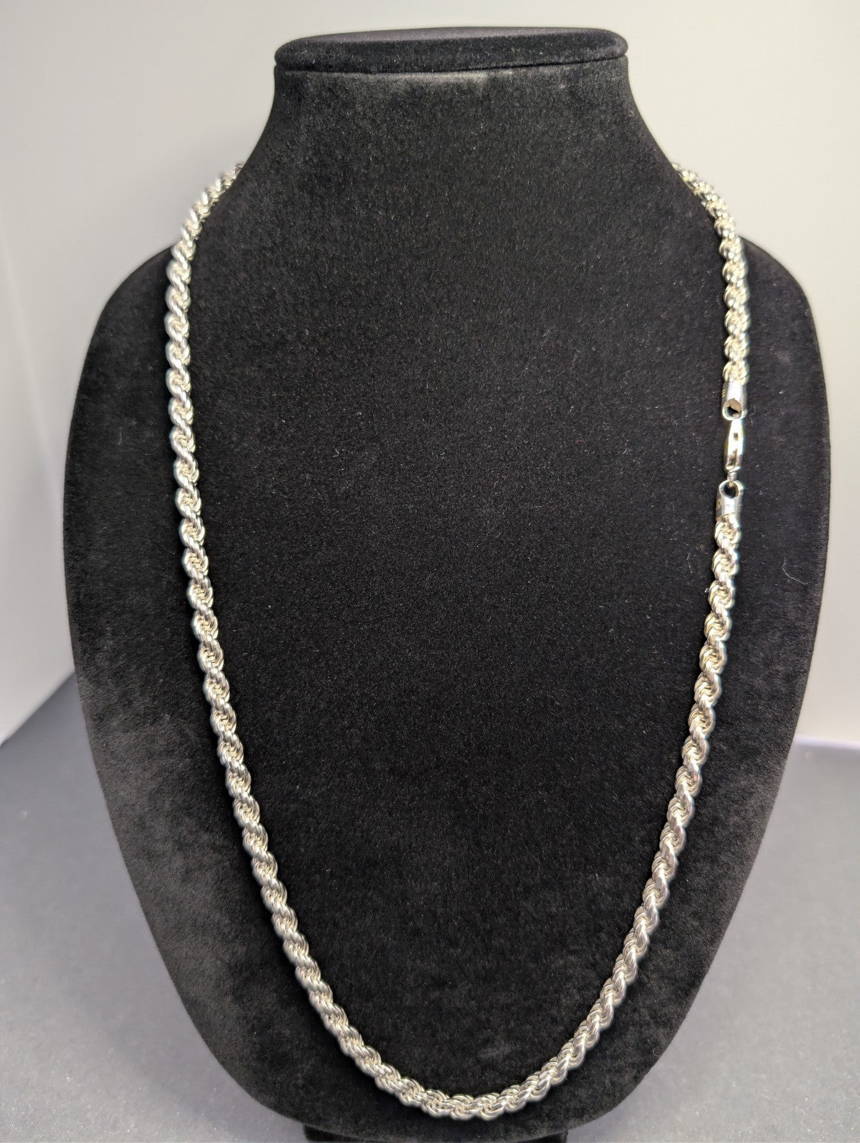 Solid 925 Italian Sterling Silver 5.7mm 30in Thick Rope Chain Necklace