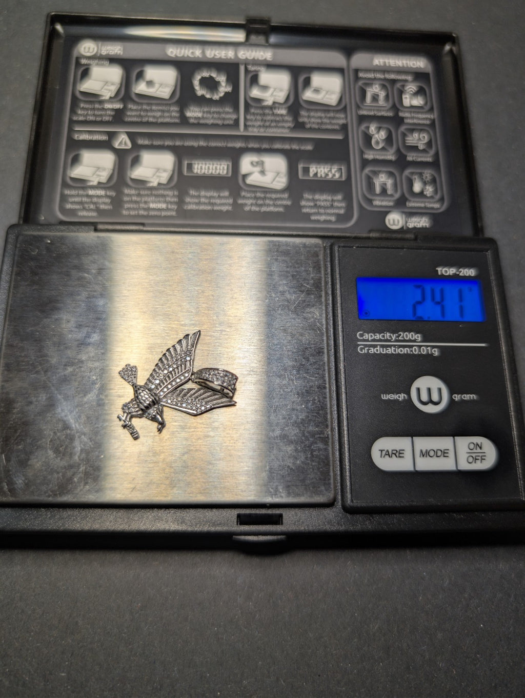 Solid 925 Sterling Silver Iced Out VVS D Moissanite Detailed Eagle Pendant