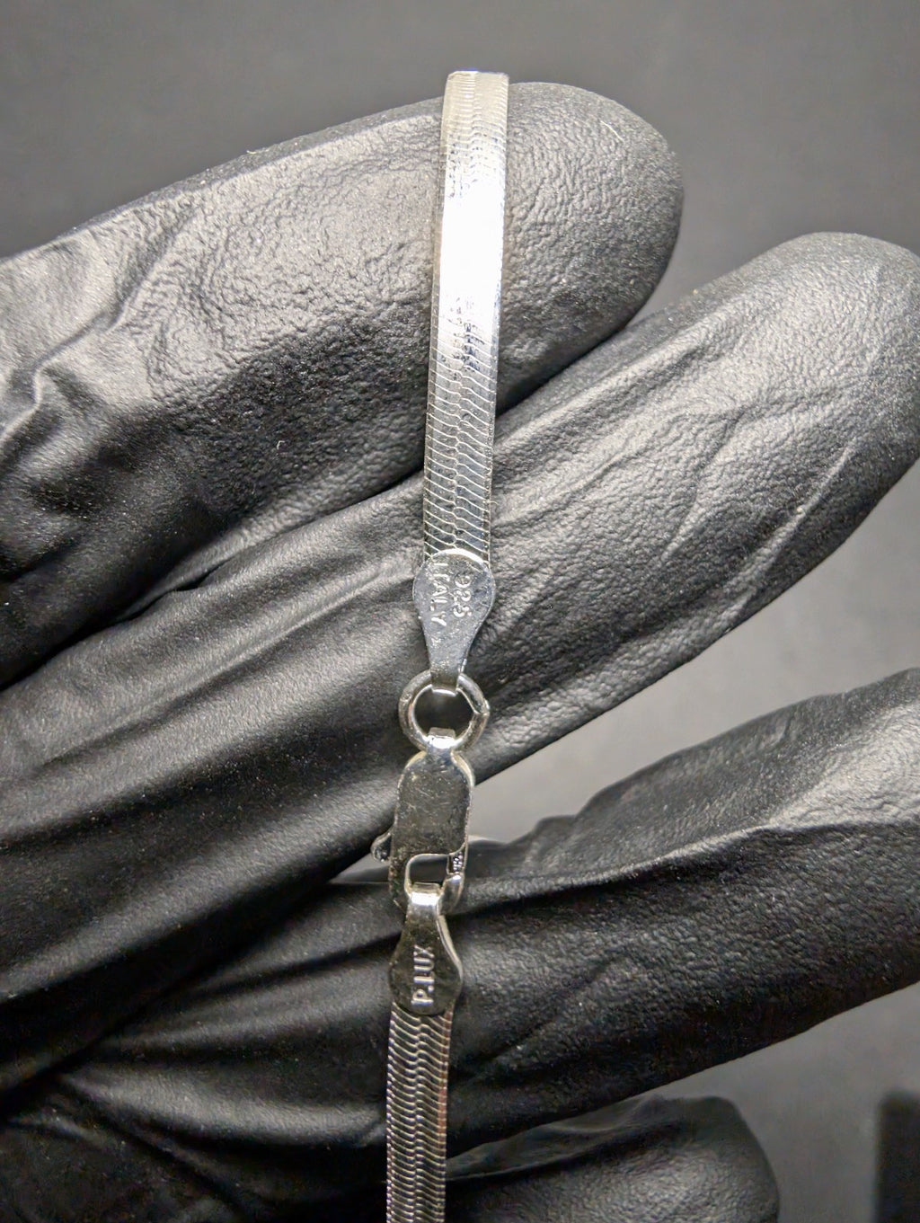 Solid 925 Italian Sterling Silver 3.2mm 18'' Magic Herringbone Necklace