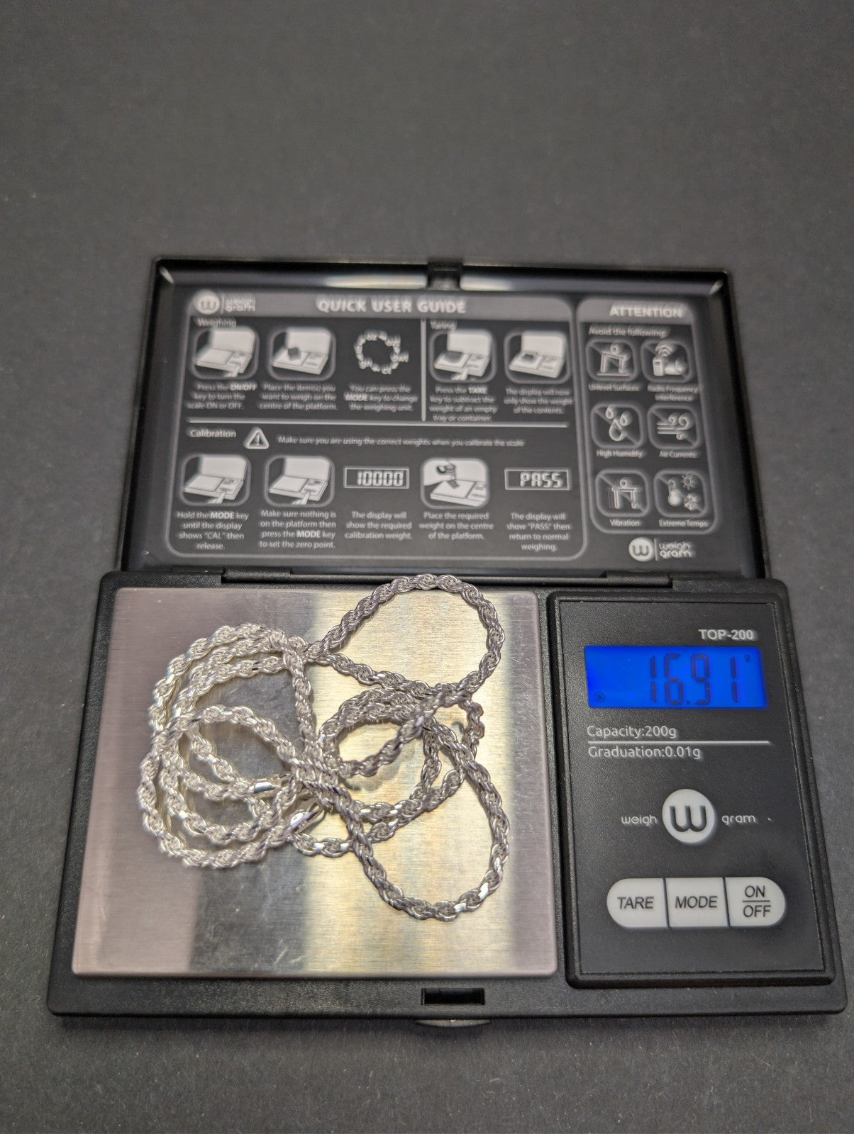 Solid 925 Italian Sterling Silver 2.8mm 24'' Rope Chain Necklace