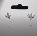 Solid 925 Sterling Silver 7mm Lotus Bloom Stud Earrings