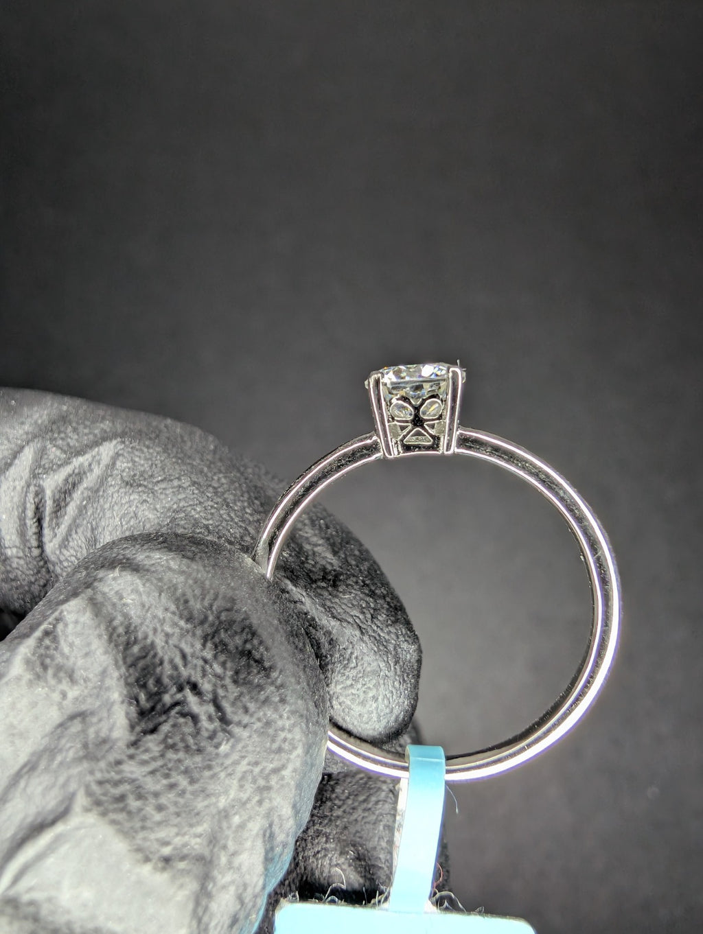 Solid 925 Sterling Silver VVS D Moissanite Solitaire Ring Size 8