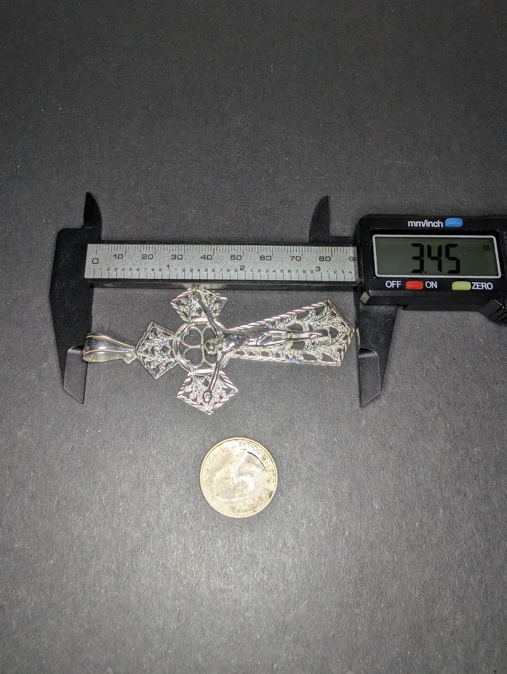 Solid 925 Sterling Silver Huge Crucifix Pendant