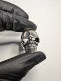 Solid 925 Sterling Silver Heavy Skull Ring Size 9 27.86g