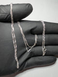 Solid 925 Sterling Silver 30in 1.5mm Singapore Link Necklace