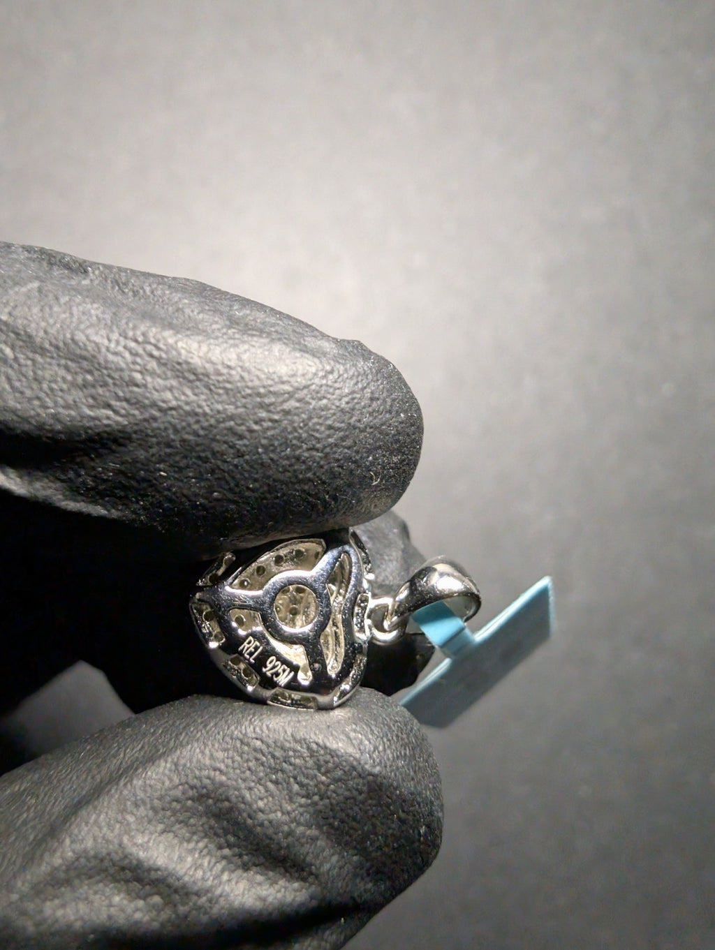 Solid 925 Sterling Silver Iced Out VVS D Moissanite Riser Heart Pendant