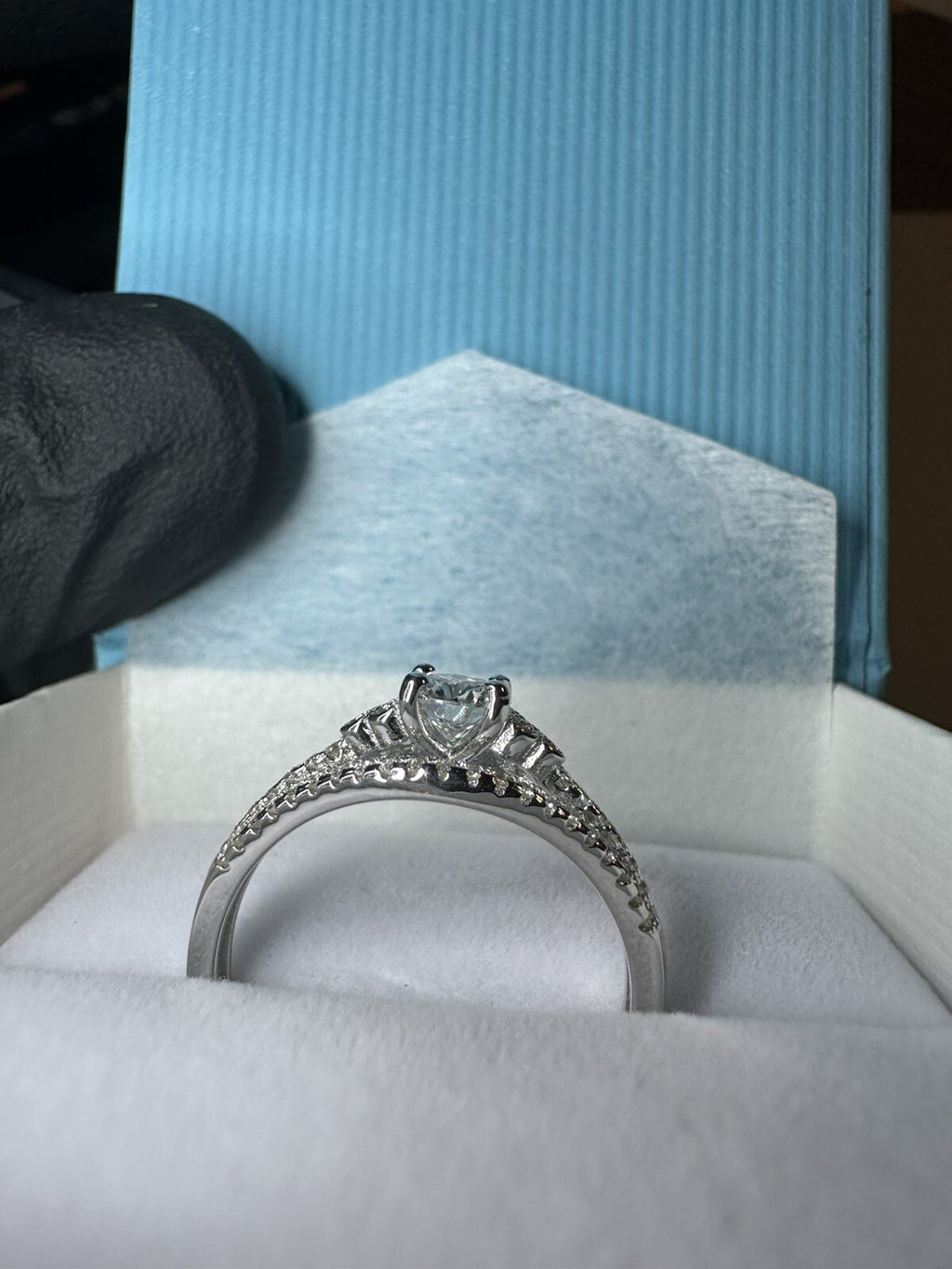Solid 925 Sterling Silver 1 CTW Moissanite Ring Size 9