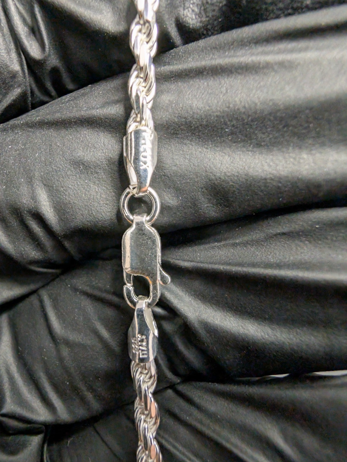 Solid 925 Italian Sterling Silver 2.8mm 22'' Rope Chain Necklace