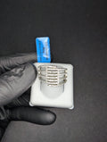 Solid 925 Sterling Silver VVS D Moissanite "Gatsby" High Fashion Ring Size 8