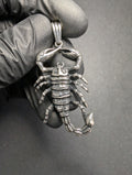 Solid 925 Sterling Silver Oxidized Finish Scorpion / Scorpio Pendant
