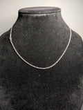 Solid 925 Italian Sterling Silver 18" 1.9mm Figaro Necklace