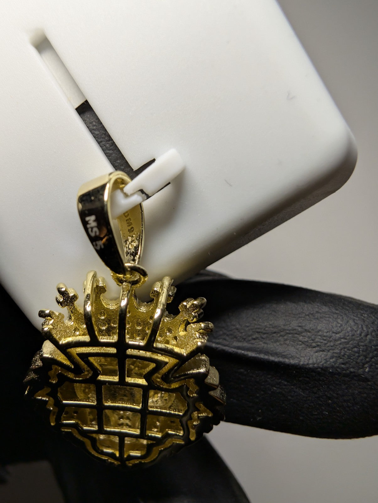 Gold over Solid 925 Sterling Silver Moissanite King of the Jungle Lion Pendant