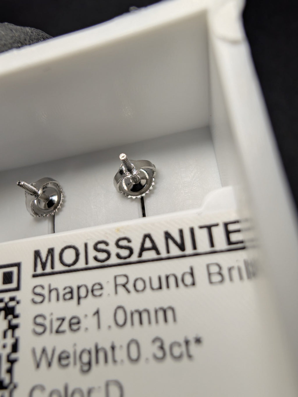 Solid 925 Silver GRA Certified Black Moissanite 8.3mm Square Cluster Studs