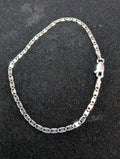 Solid 925 Sterling Silver 7in 2.4mm Mariner Link Bracelet