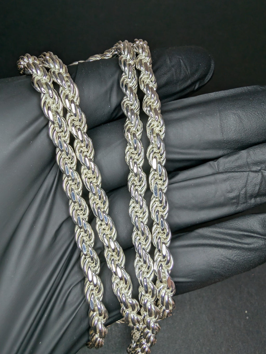 Solid 925 Italian Sterling Silver 5.7mm 30in Thick Rope Chain Necklace