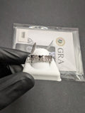 Solid 925 Silver GRA Certified Moissanite Stackable Eternity Band Ring Size 10