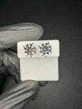 Solid 925 Sterling Silver VVS D 9.0mm Moissanite Solitaire Studs 5.10CTW