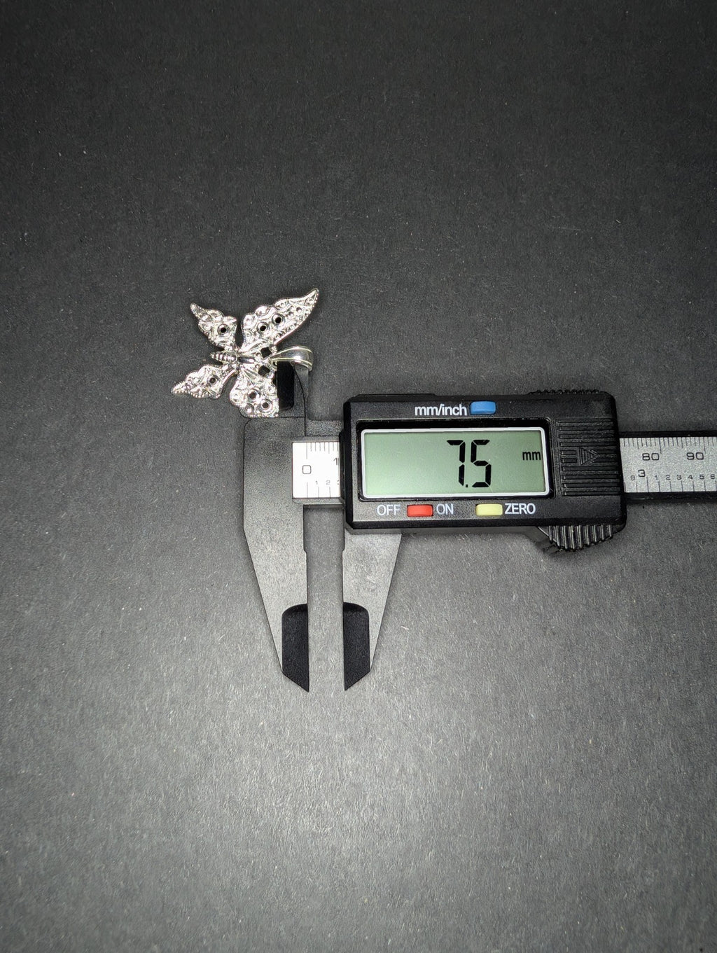 Solid 925 Sterling Silver Medium Butterfly Pendant