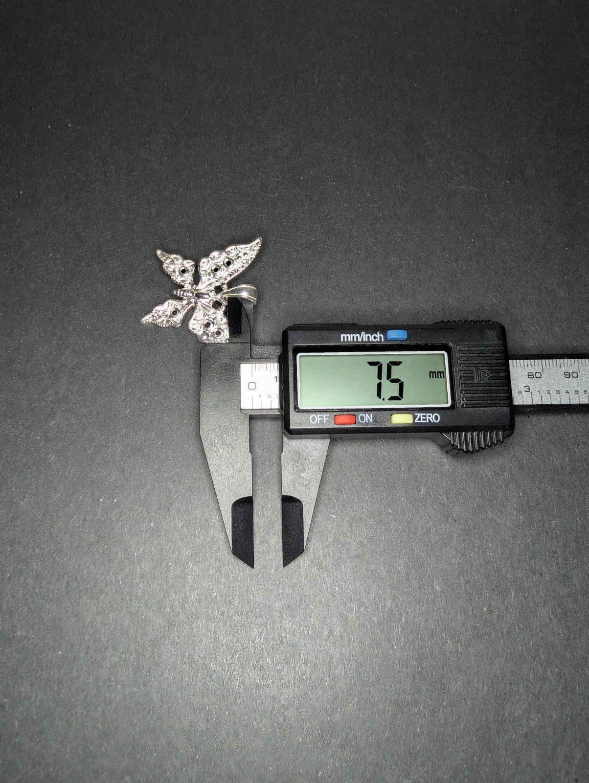 Solid 925 Sterling Silver Medium Butterfly Pendant