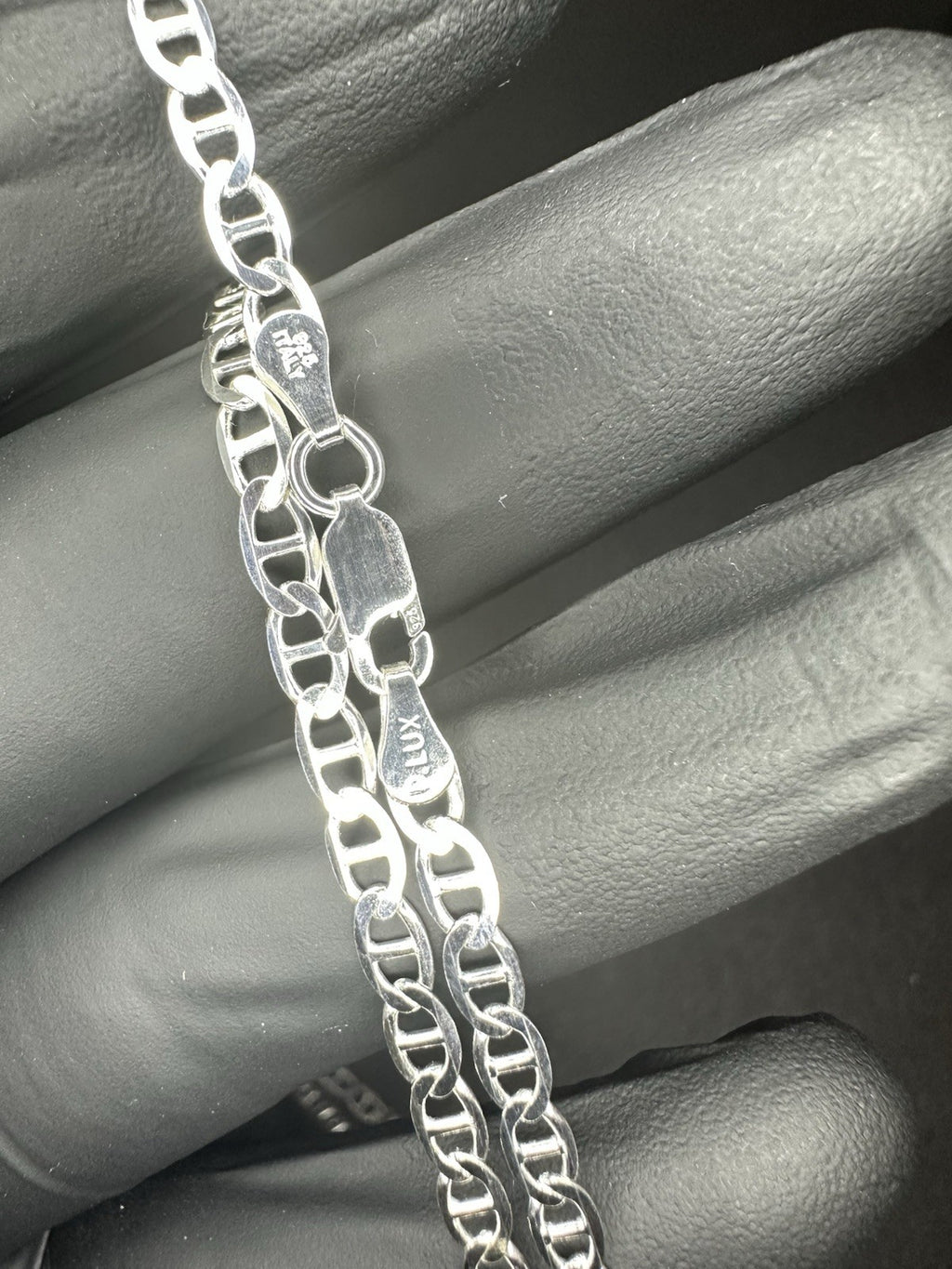 Solid 925 Sterling Silver 3.7mm 24” Mariner Necklace