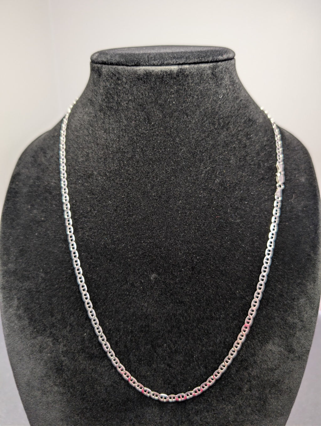 Solid 925 Sterling Silver 3.7mm 24” Mariner Necklace