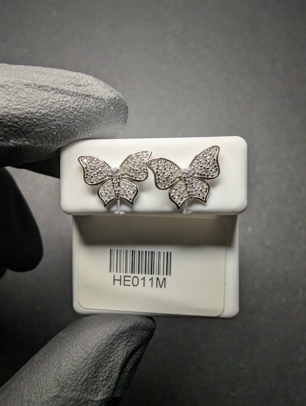 Solid 925 Sterling Silver VVS D Moissanite Beautiful Butterfly Earrings