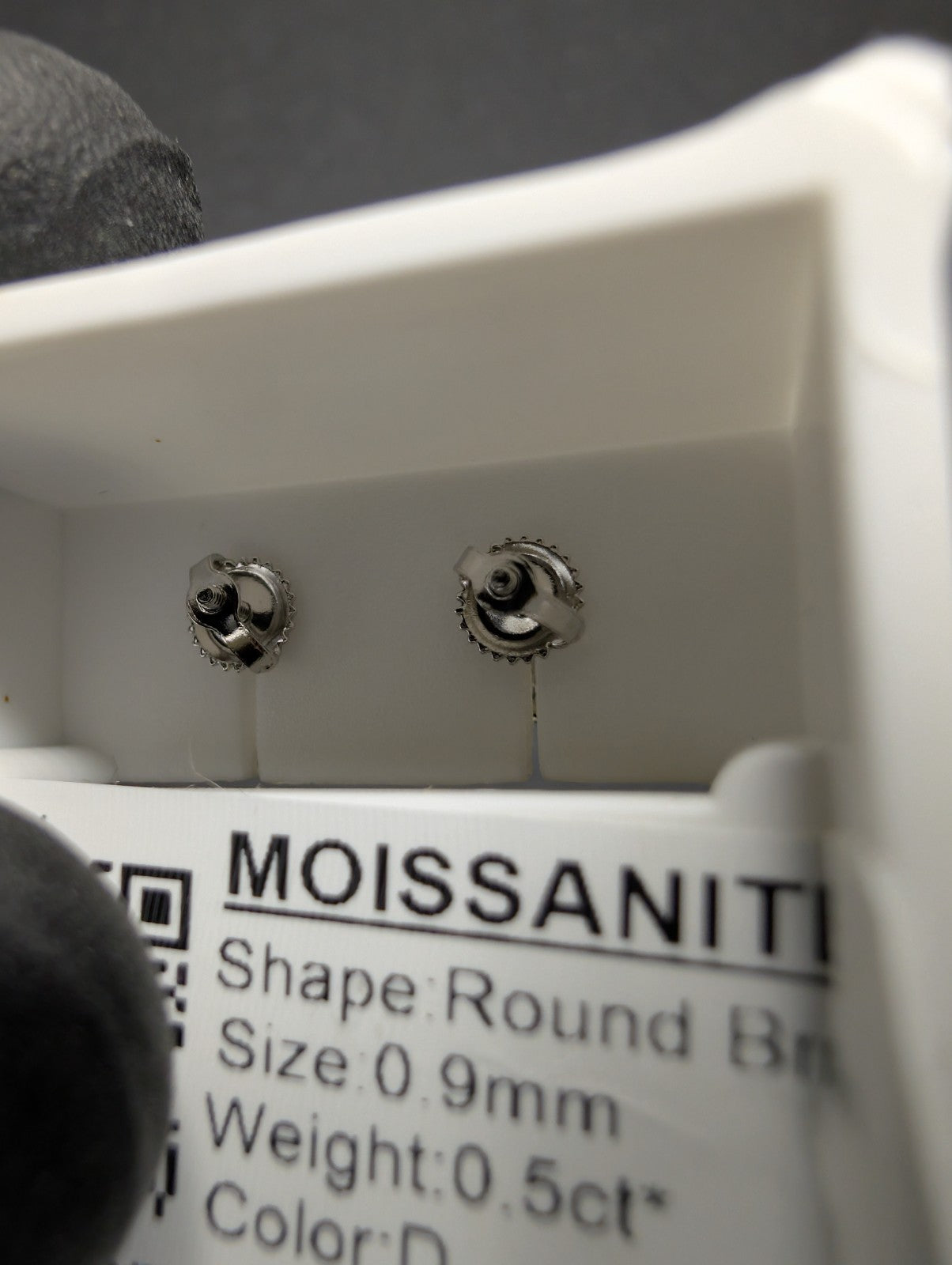 Solid 925 Silver GRA Certified Moissanite Square Castle Cluster Stud Earrings