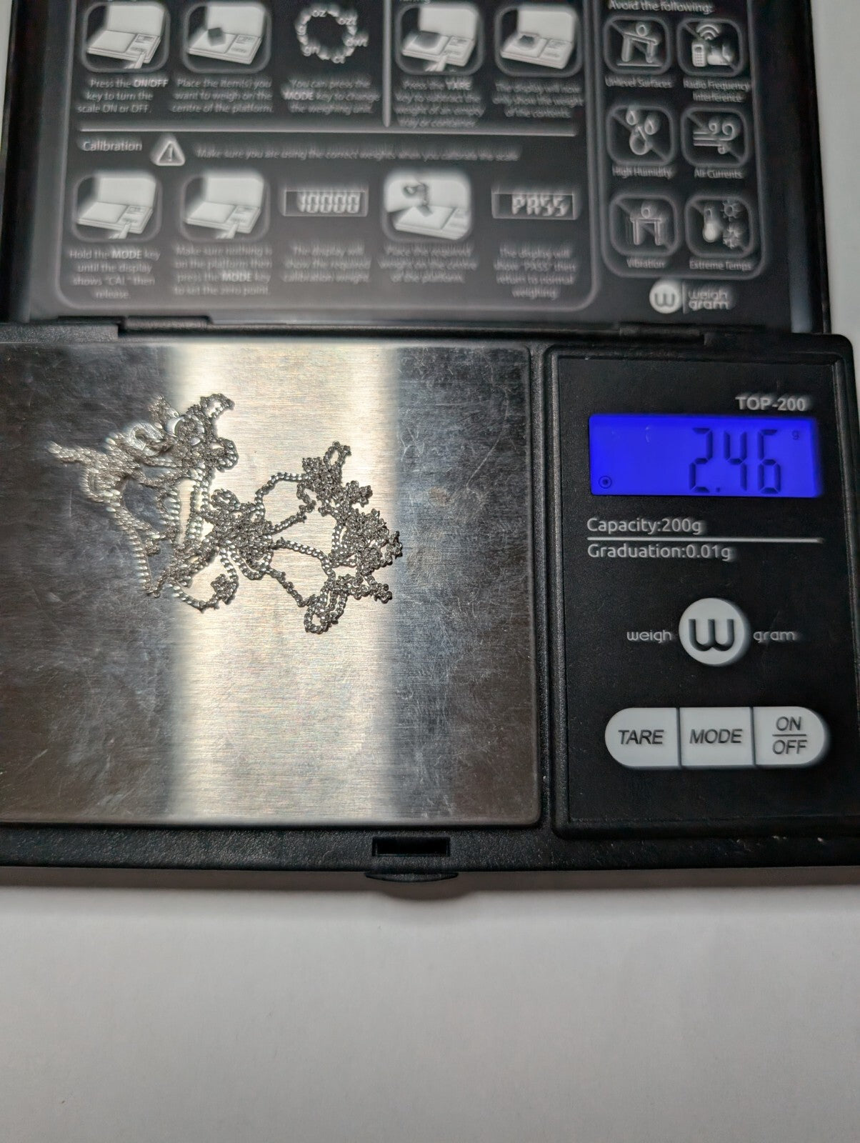 Solid 925 Sterling Silver 23in 2.3mm Micro Cuban