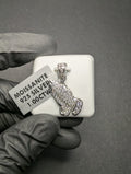 Solid 925 Sterling Silver Iced Out VVS D Moissanite Prayer Hands Pendant