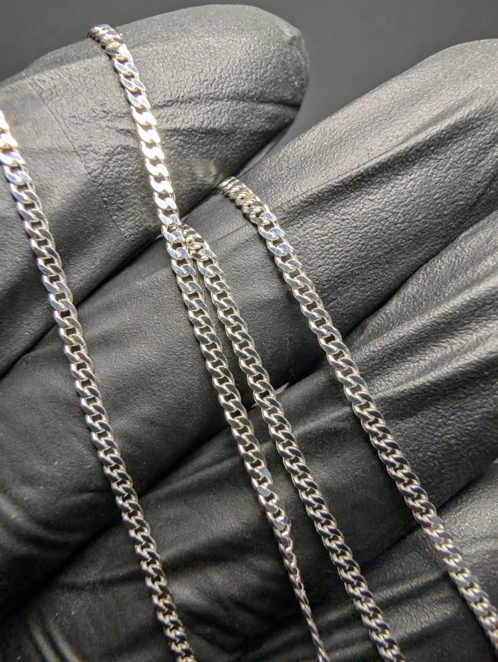 Solid 925 Italian Sterling Silver 16" 2.0mm Flat Cuban Necklace
