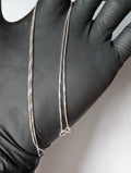Solid 925 Italian Sterling Silver 0.8mm 24" Box Chain Necklace 