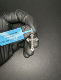 Solid 925 Sterling Silver Iced Out VVS D Baguette Moissanite Cross Pendant