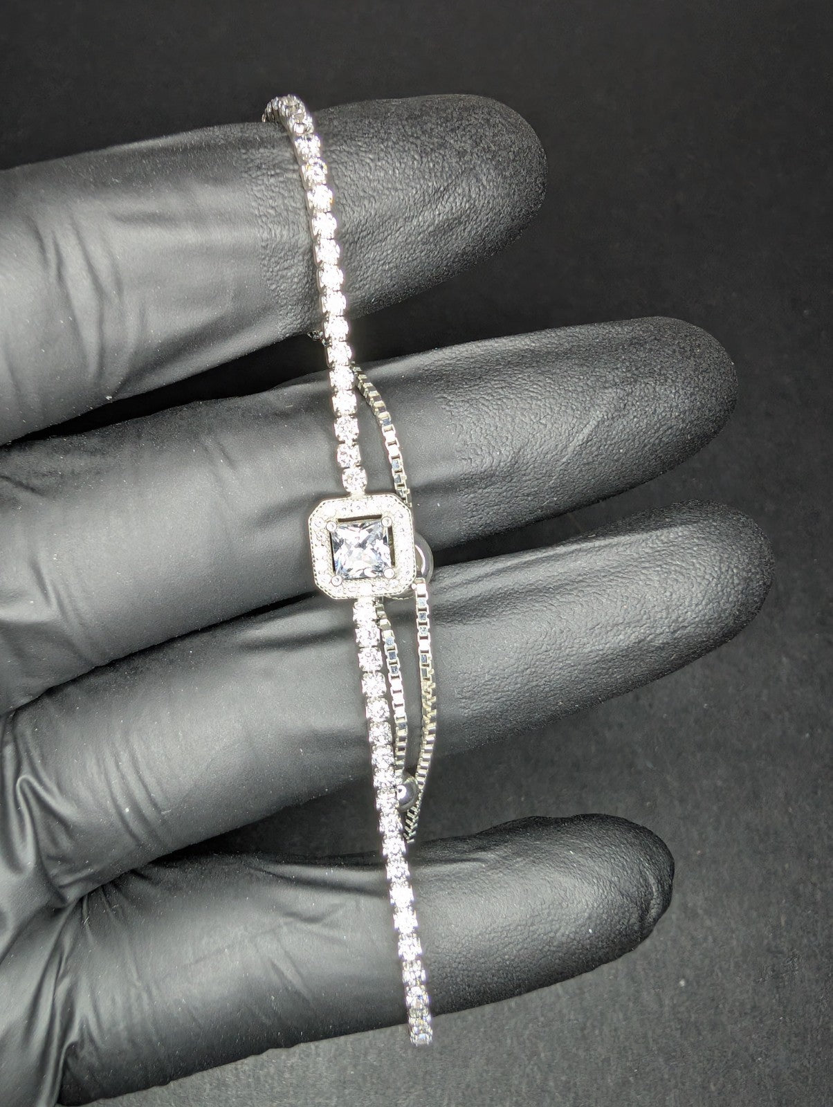 Solid 925 Sterling Silver 6"-10" 2mm CZ Tennis Bolo Adjustable Bracelet