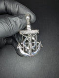 Solid 925 Sterling Silver Mariner's Cross Pendant