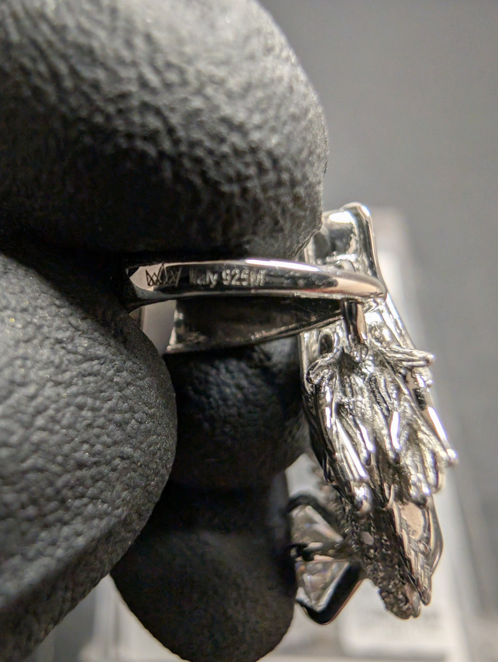 Solid 925 Sterling Silver Iced Out GRA Certified VVS D Moissanite Dragon Pendant