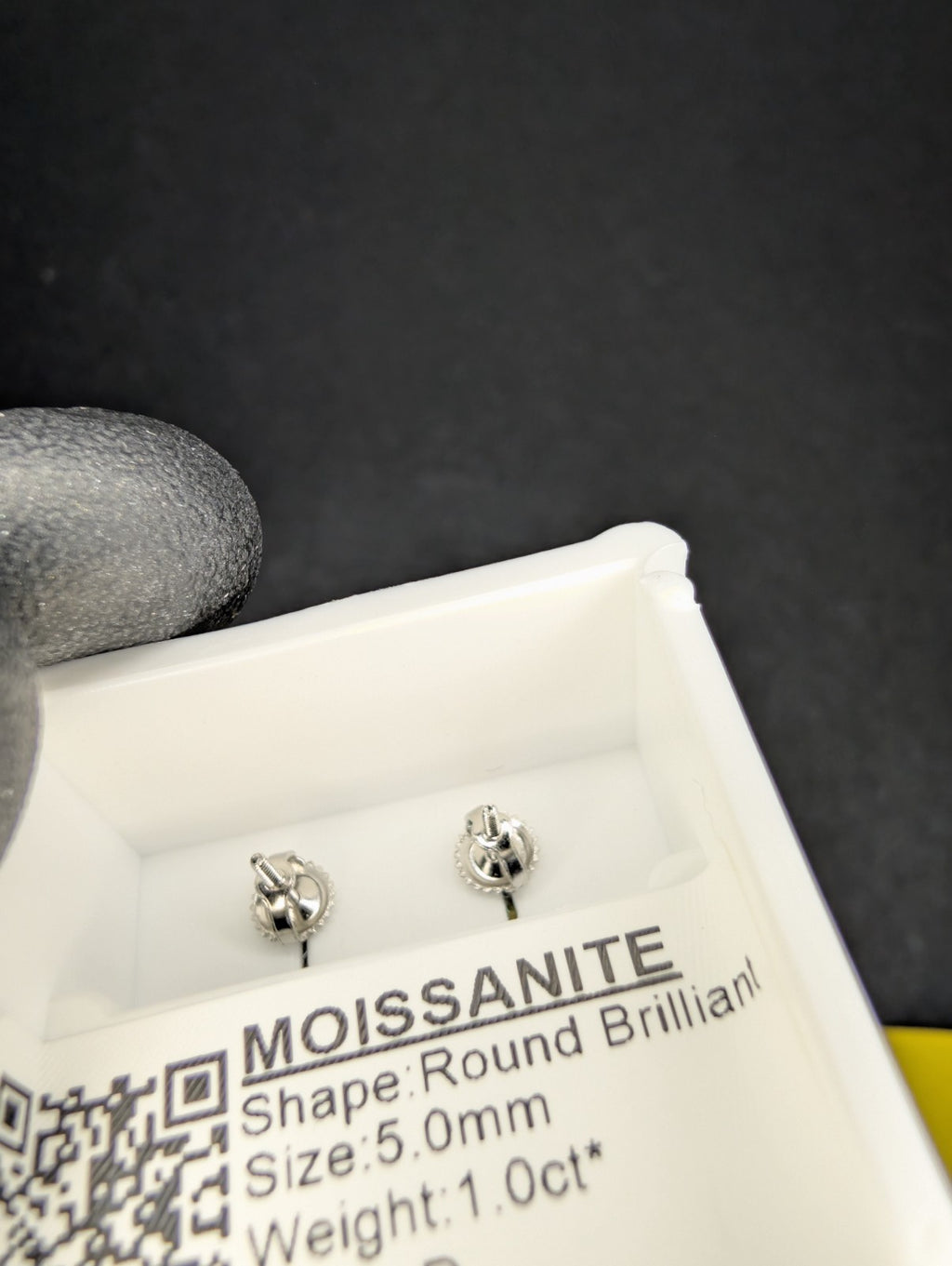 Solid 925 Silver GRA Certified Canary Yellow Moissanite w/ Halo 7.8mm Studs