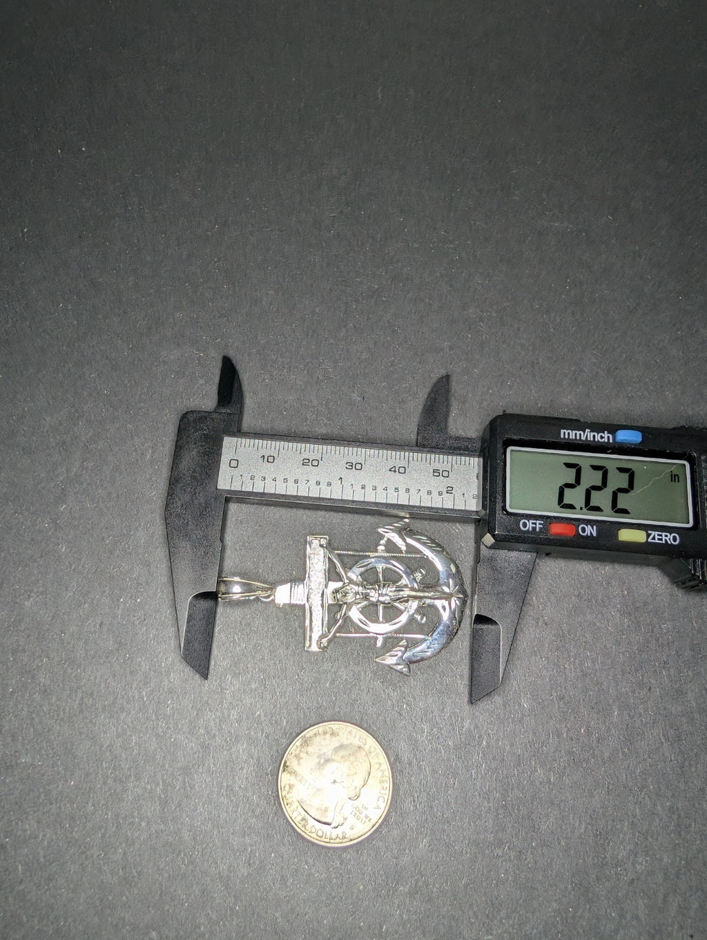Solid 925 Sterling Silver Mariner's Cross Pendant