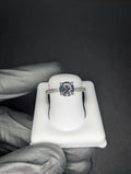 Solid 925 Sterling Silver Round CZ Solitaire with Half Eternity Ring Size 6
