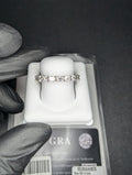 Solid 925 Sterling Silver GRA Certified Moissanite Eternity Band Ring Size 8