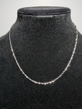 Black Rhodium over Solid 925 Silver 2.2mm 18in Twisted Rock / Sparkle Necklace