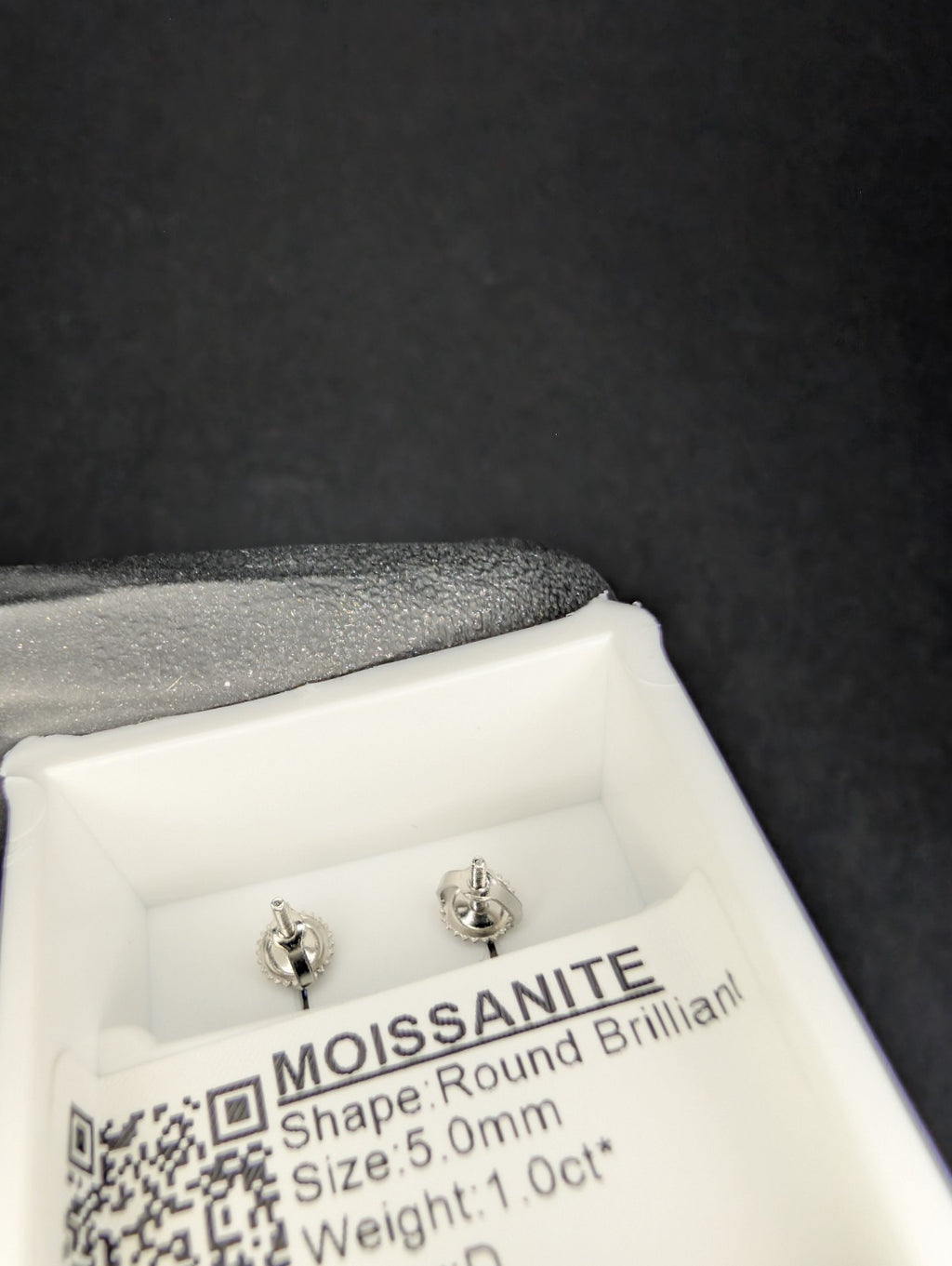 Solid 925 Silver GRA Certified Ice Lavender Moissanite w/ Halo 7.8mm Studs