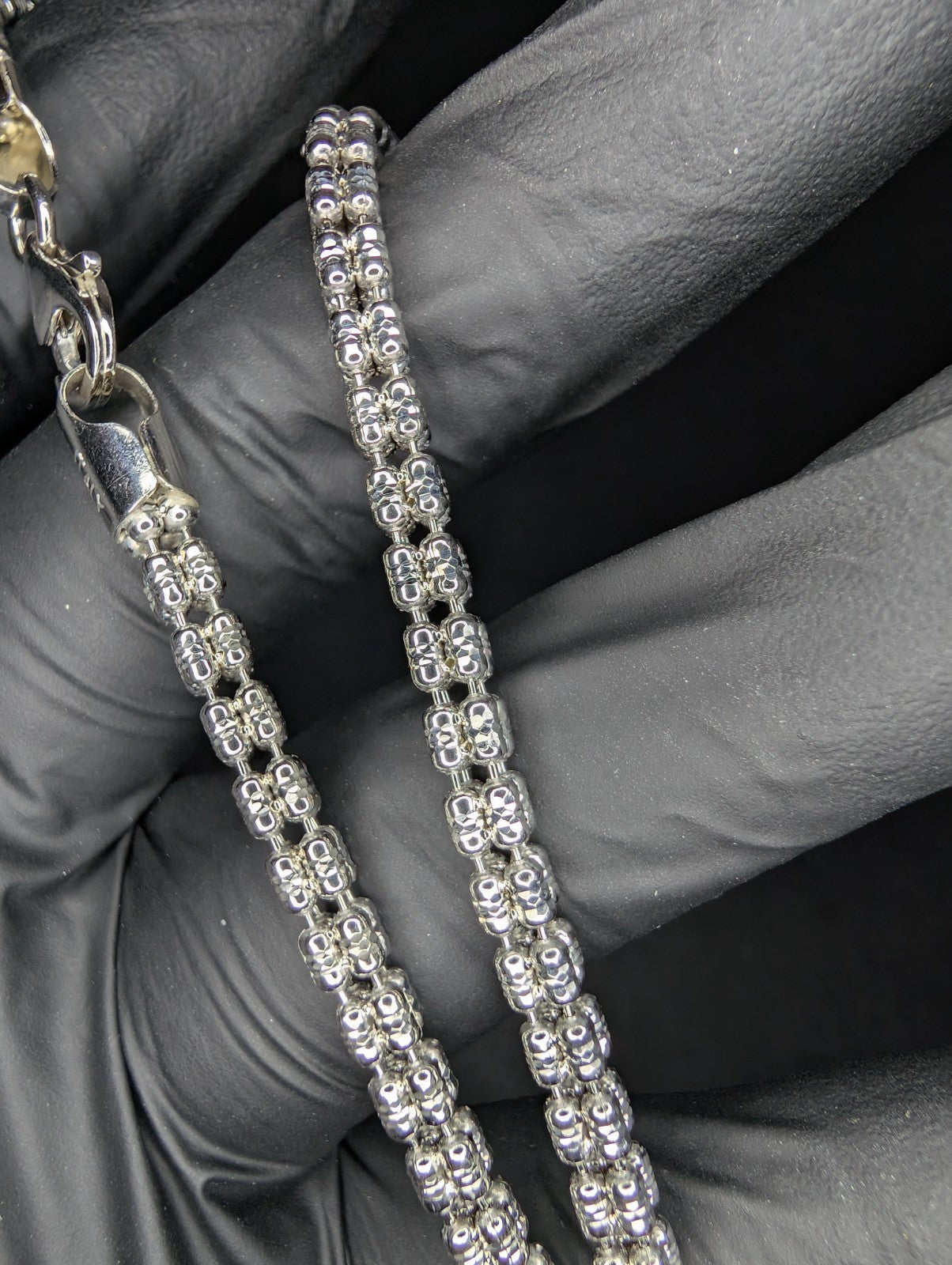 Solid 925 Sterling Silver 20in 4.0mm Ice Barrel / Ice Link Chain Necklace