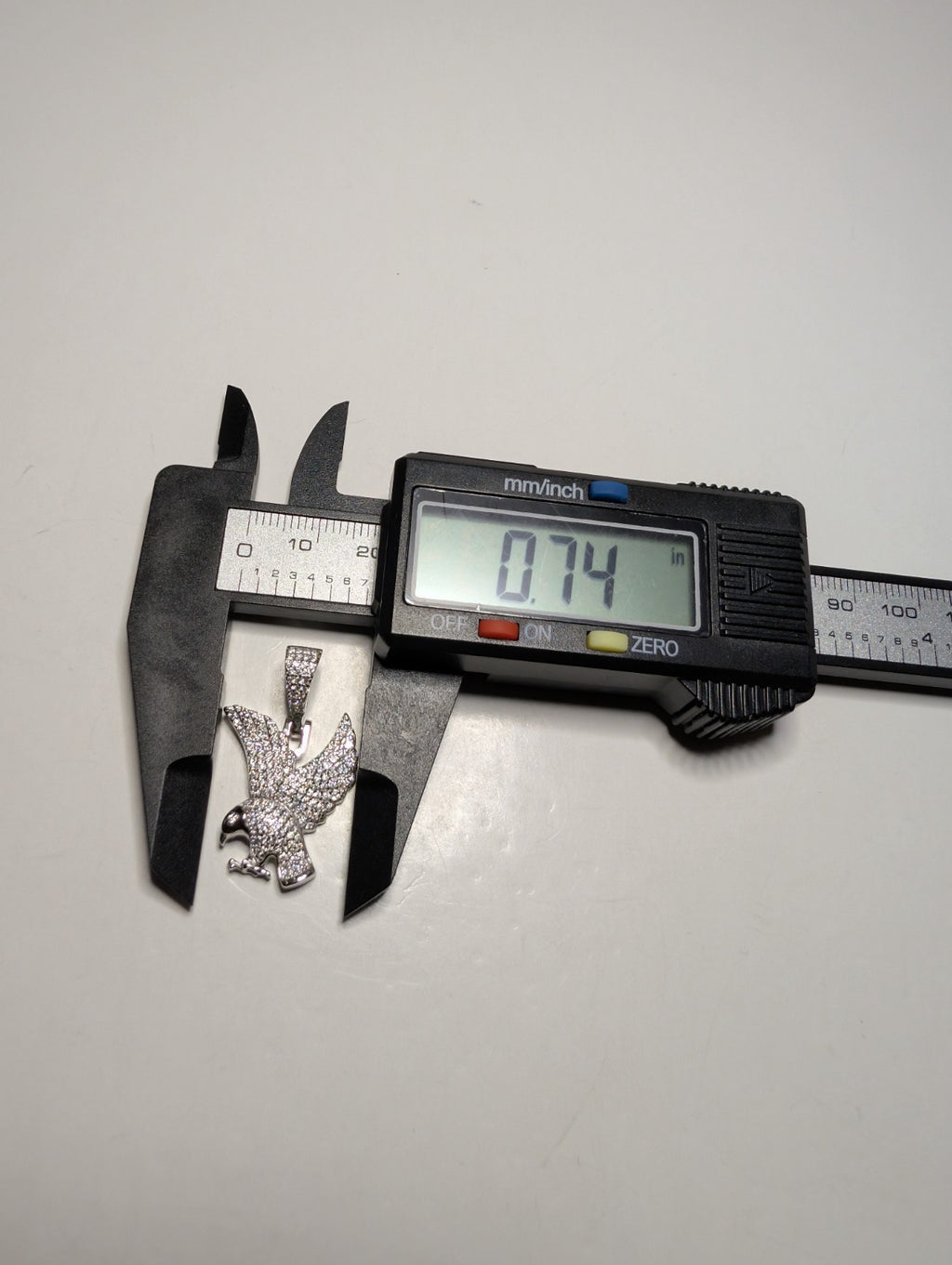 Solid 925 Sterling Silver Iced Out VVS D Moissanite Eagle Pendant