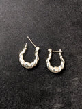 Solid 925 Sterling Silver 22mm x 19mm Oval Twisted Hoop Earrings
