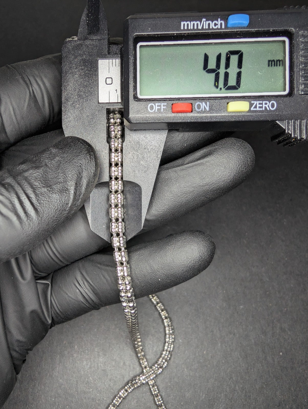 Solid 925 Sterling Silver 20in 4.0mm Ice Barrel / Ice Link Chain Necklace
