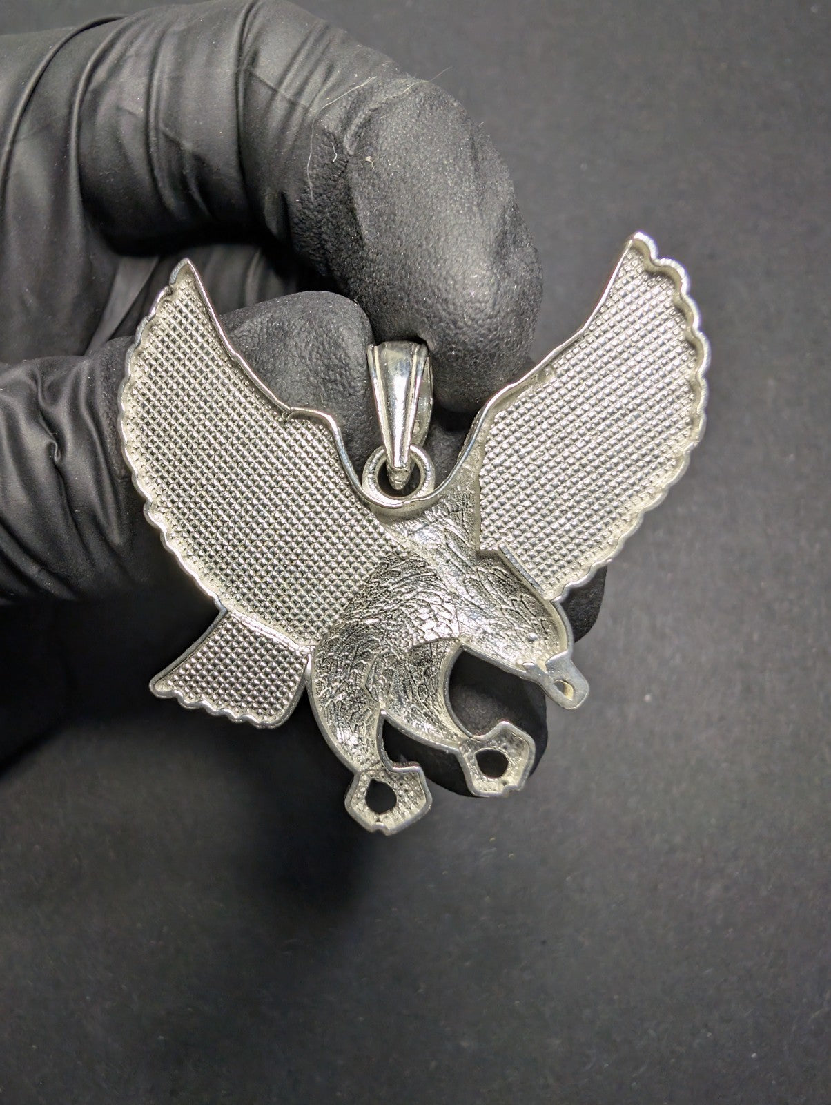 Solid 925 Sterling Silver Large Eagle Pendant